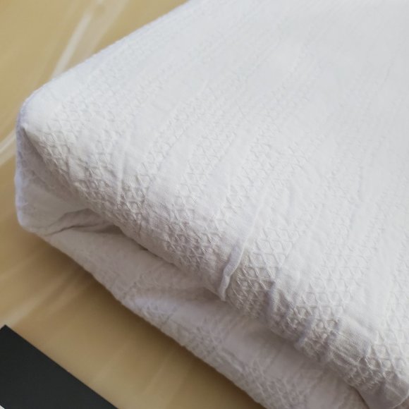 TAHARI Home Full/Queen 100% Cotton Moss Bright White Duvet - Picture 6 of 10